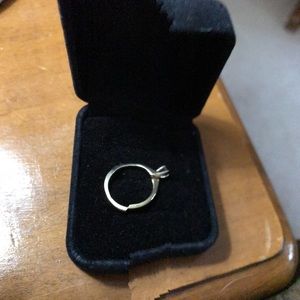 10k yellow gold sapphire solitaire ring